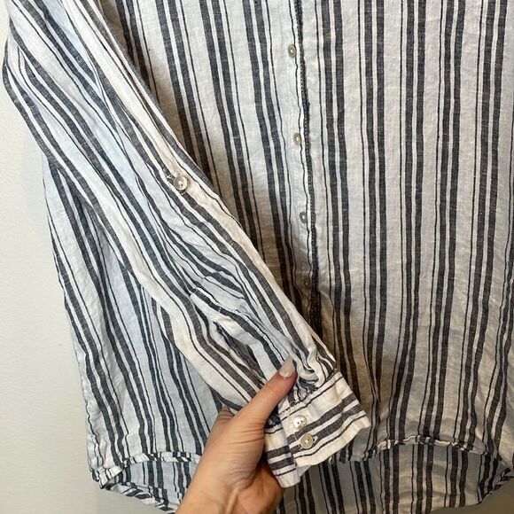 Sigrid Olsen Linen Button Down Top Size Medium - Picture 3 of 7